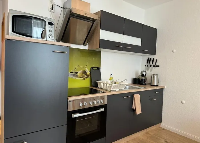 Apartment, 2p, Wifi, Kueche, Modern, Ruhig, Zentral * 开姆尼茨